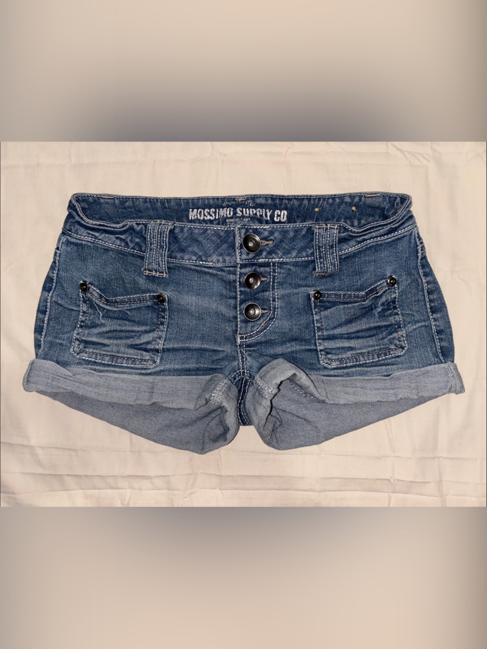 Mossimo Supply Co. Rolled Hem Denim Short - Blue